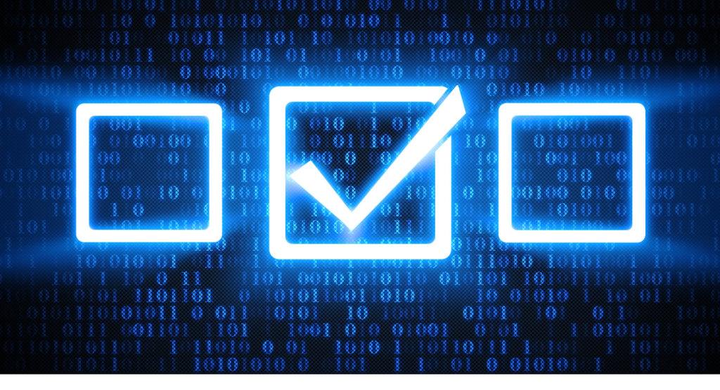 Representación de un sistema de check list con tres check box y el del centro marcado