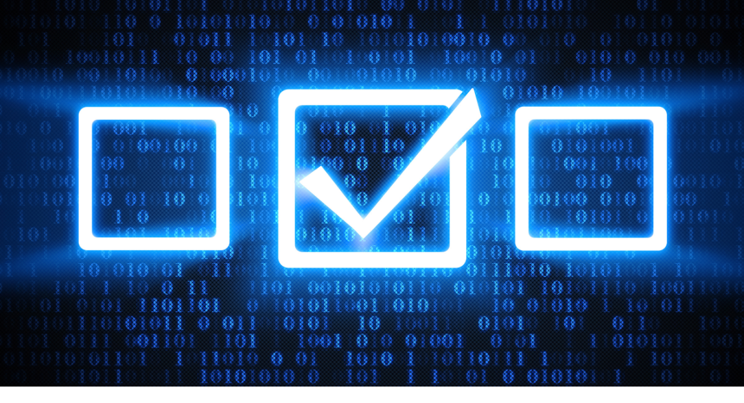 Representación de un sistema de check list con tres check box y el del centro marcado